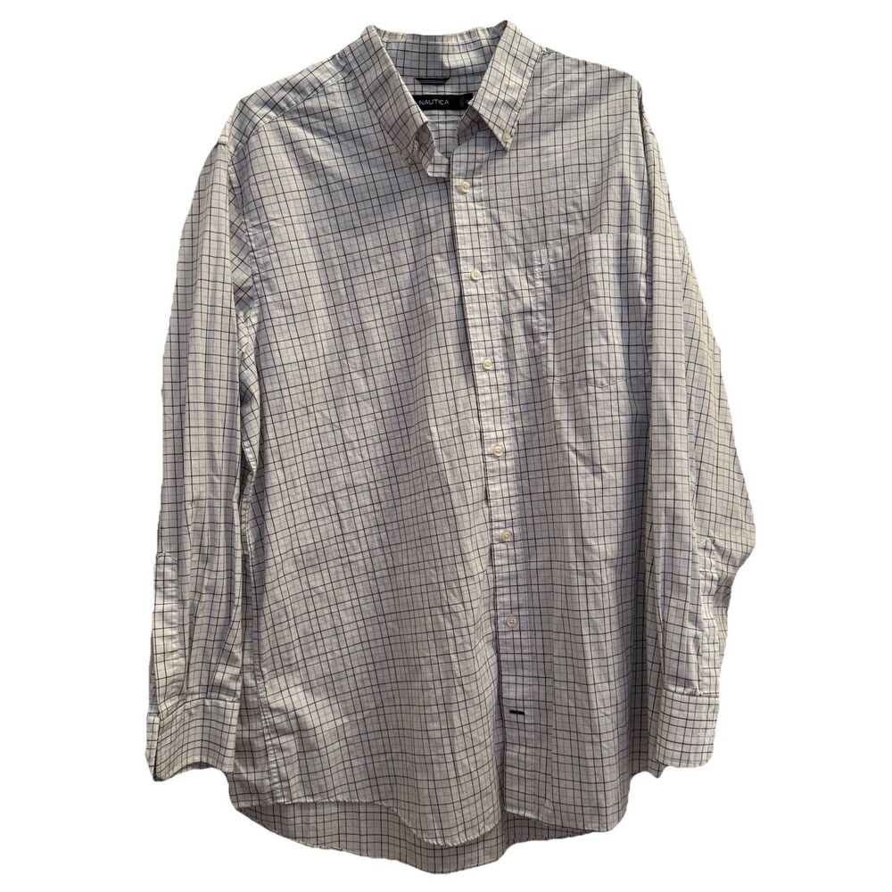 Nautica Button Down Long Sleeve Dress Shirt Men’s 2X